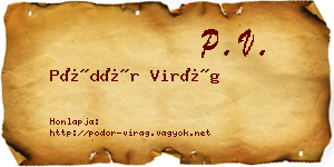 Pödör Virág névjegykártya
